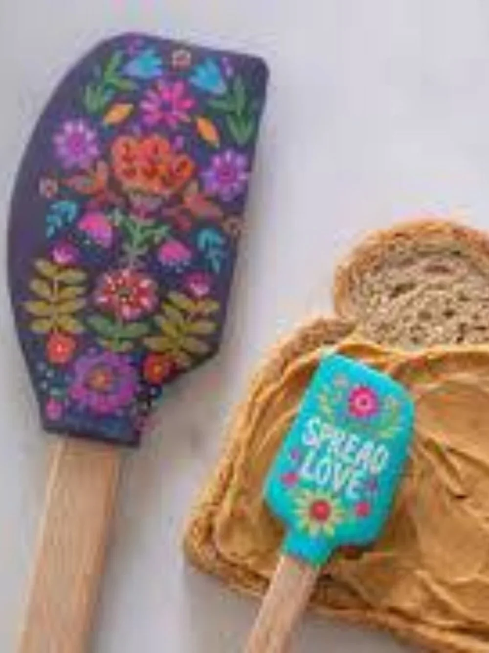 New Natural Life Spatula Set  (1 Regular 1 Mini) Flower